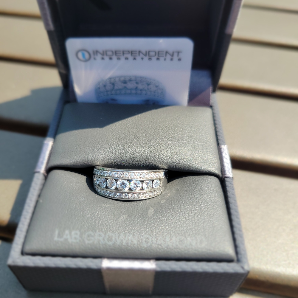 JCPenney Silver Lab-Grown Diamond Ring